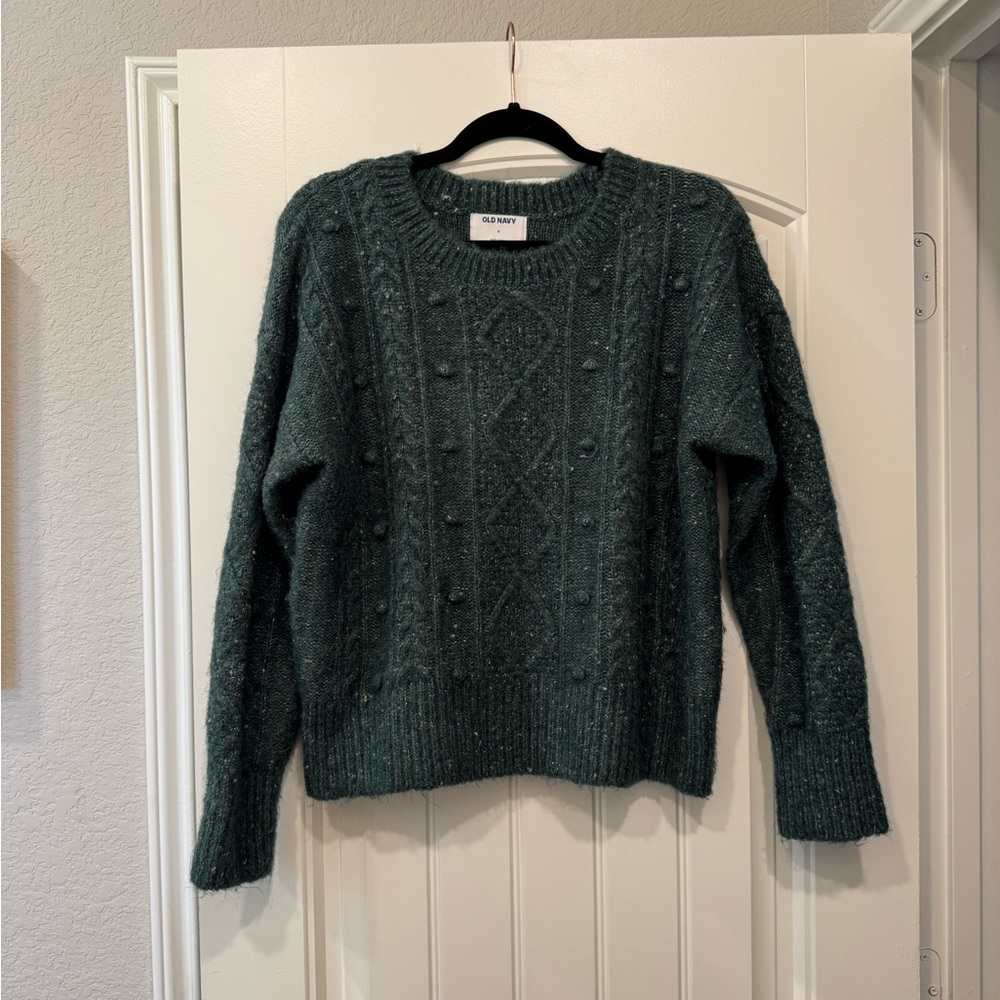 Old Navy Textured Green Sweater for Women